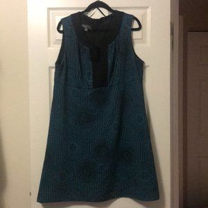 Donna Ricco Women's Aqua & Black Tank Dress (16W)